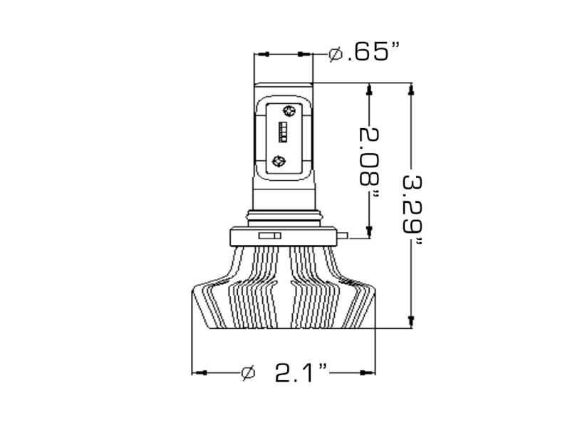 Oracle H10 4000 Lumen LED Headlight Bulbs (Pair) - 6000K