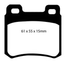 EBC 94-95 Mercedes-Benz C220 (W202) 2.2 Redstuff Rear Brake Pads