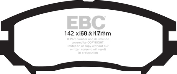 EBC 04-06 Hyundai Tiburon 2.7 6 speed Redstuff Front Brake Pads
