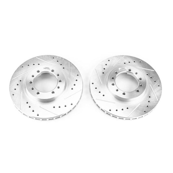 Power Stop 91-96 Mitsubishi Montero Front Evolution Drilled & Slotted Rotors - Pair