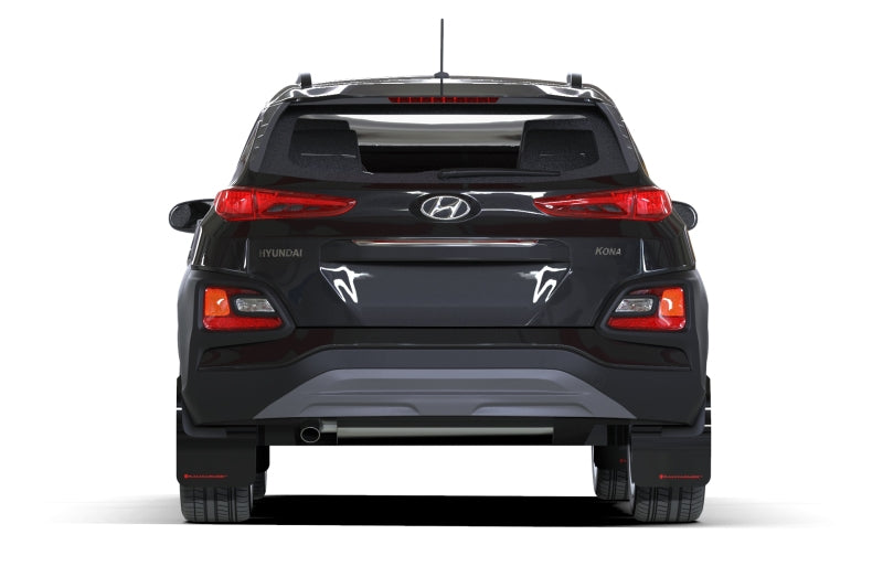 Rally Armor 2018-21 Hyundai Kona Red UR Mud Flap Black Logo