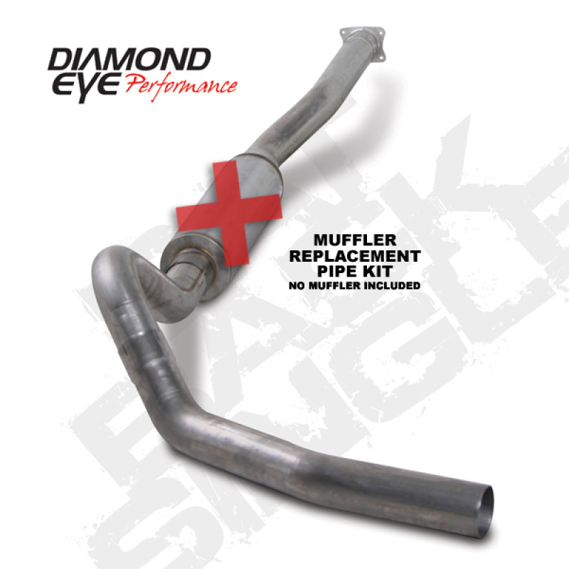 Diamond Eye KIT 4in CB SGL MFLR RPLCMENT PIPE SS 01-05 CHEVY/GMC 6.6L 2500/3500