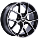 BBS SR 19x8.5 5x114.3 ET35 Satin Black Diamond Cut Face Wheel -82mm PFS/Clip Required