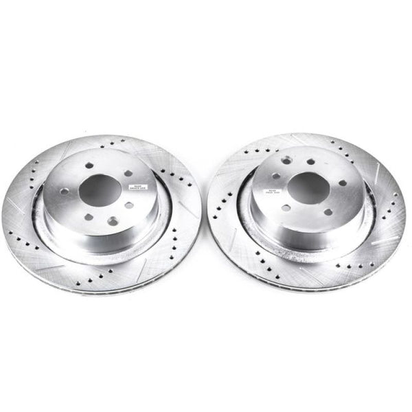 Power Stop 07-08 Infiniti G35 Rear Evolution Drilled & Slotted Rotors - Pair