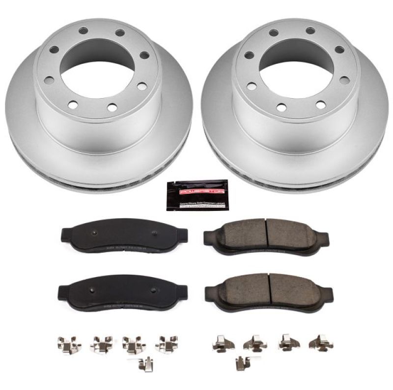 Power Stop 10-12 Ford F-350 Super Duty Rear Z17 Coated Brake Kit