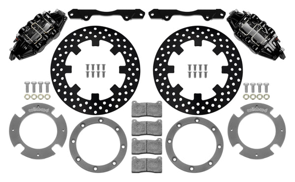 Wilwood 17-21 Can-Am X3RS Black Front Kit 11.25in - Drilled Rotors