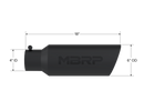 MBRP Universal Tip 6in OD Rolled End 4in Inlet 18in L Black Coated Exhaust Tip