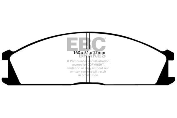 EBC 92-97 Subaru SVX 3.3 Greenstuff Front Brake Pads