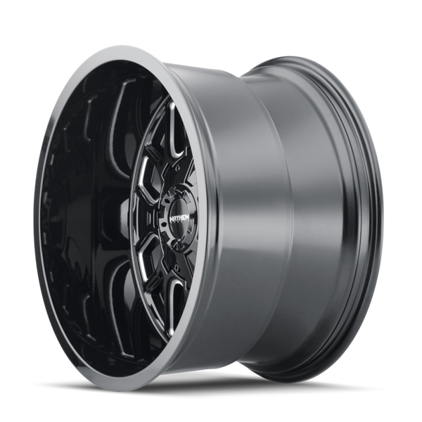 Mayhem 8107 Cogent 20x9 / 5x127 BP / 18mm Offset / 87.1mm Hub Black w/ Milled Spokes Wheel