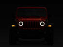 Raxiom 18-22 Jeep Wrangler JL/JT Axial Series LED Headlights- Black Housing (Clear Lens)