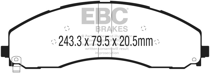 EBC 2017+ Ford F-450 Yellowstuff Front/Rear Brake Pads