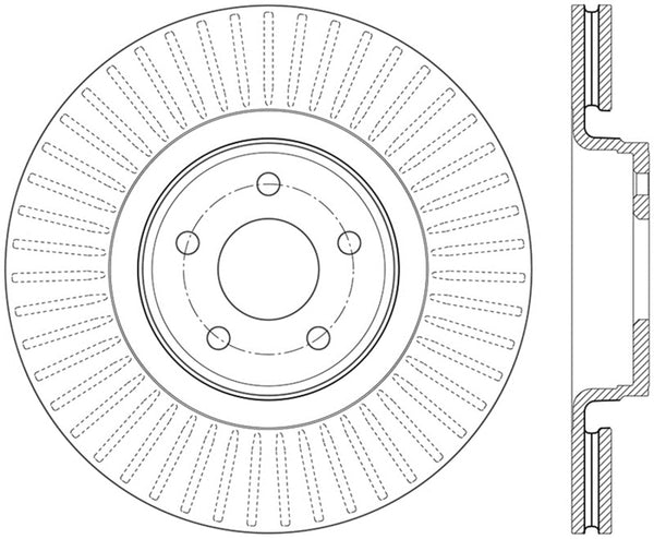 StopTech 14.5+ Ford Focus ST Front Right Slotted Performance Rotor