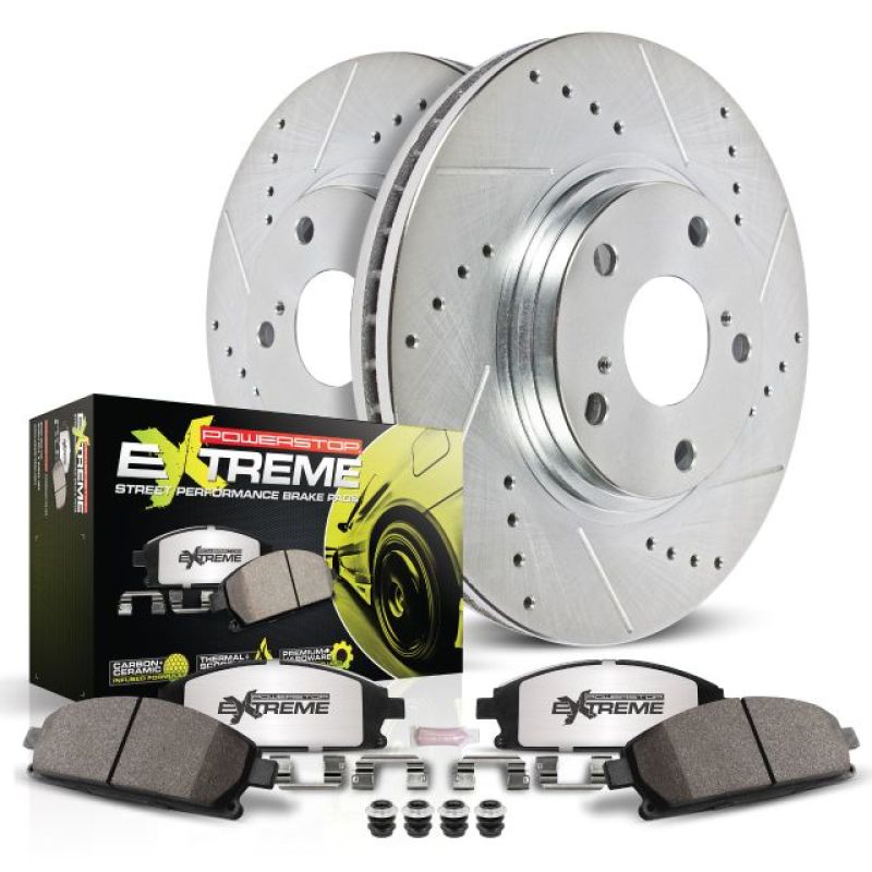 Power Stop 04-07 Cadillac CTS Front Z26 Street Warrior Brake Kit