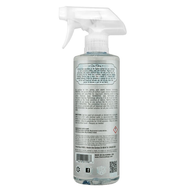 Chemical Guys Nonsense Colorless & Odorless All Surface Cleaner - 16oz - Case of 6