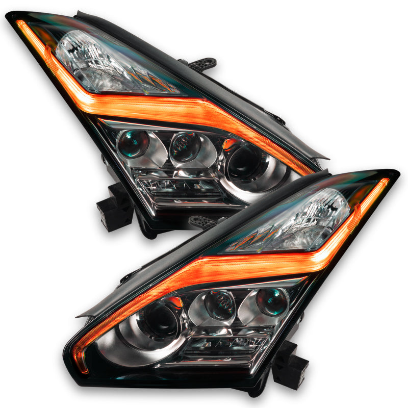 Oracle 15-21 Nissan GT-R Lightning Bolt Headlight DRL Upgrade RGB+W ColorSHIFT w/ Simple Controller