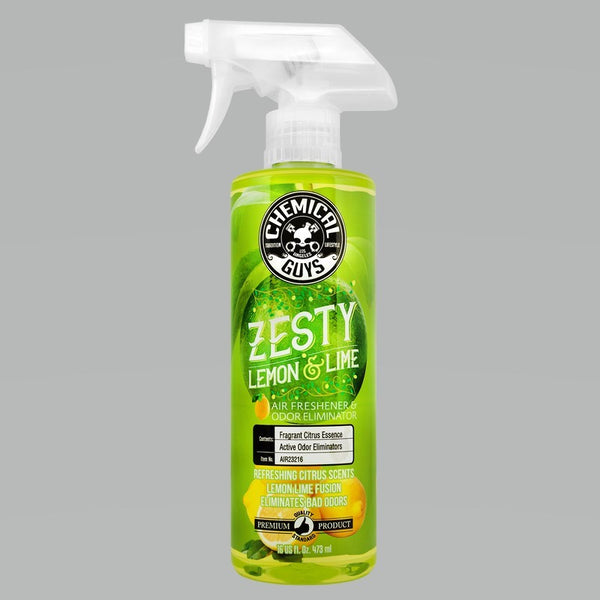 Chemical Guys Zesty Lemon Lime Air Freshener & Odor Eliminator - 16oz - Case of 6