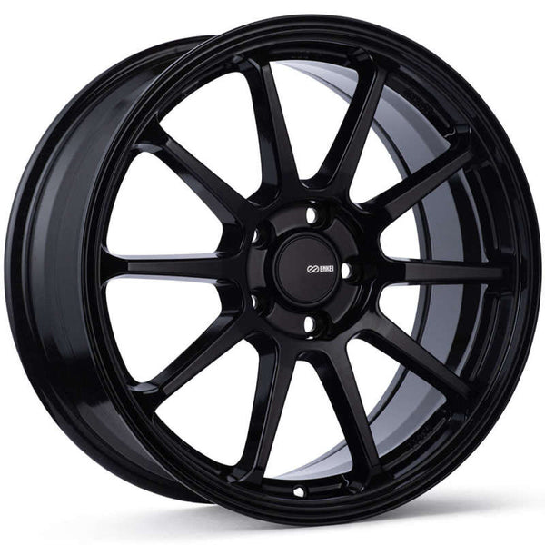 Enkei PX-10 18x8 5x100 45mm Offset 72.6mm Bore Gloss Black Wheel