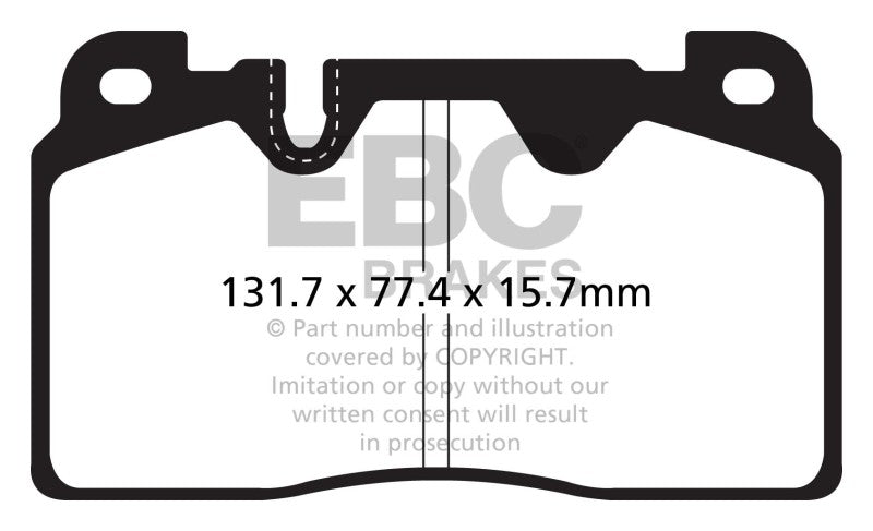 EBC 12+ Audi Q5 2.0 Turbo (Brembo) Greenstuff Front Brake Pads