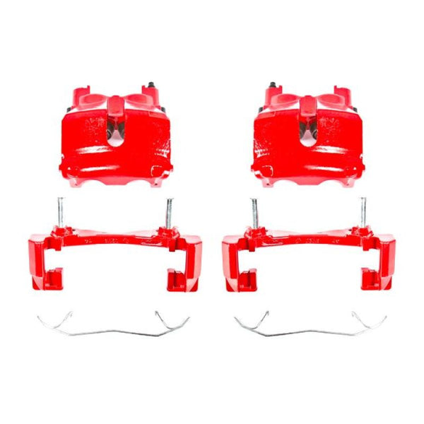 Power Stop 99-02 Jeep Grand Cherokee Front Red Calipers w/Brackets - Pair