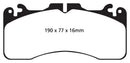 EBC 09+ Lexus LS460 4.6 Sport Greenstuff Front Brake Pads