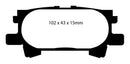 EBC 04-07 Lexus RX330 3.3 Yellowstuff Rear Brake Pads