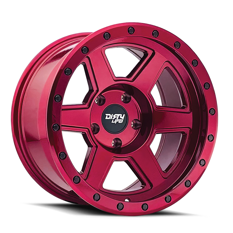 Dirty Life 9315 Compound 17x9 / 5x127 BP / -38mm Offset / 78.1mm Hub Crimson Candy Red Wheel