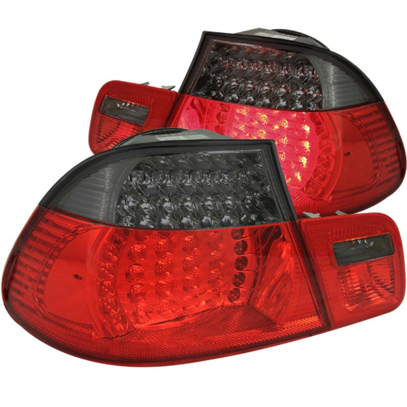 ANZO 1999-2001 BMW 3 Series E46 LED Taillights Red/Smoke 2pc