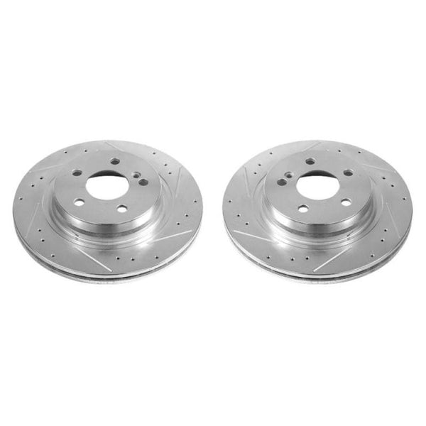 Power Stop 12-16 Mercedes-Benz C250 Rear Evolution Drilled & Slotted Rotors - Pair