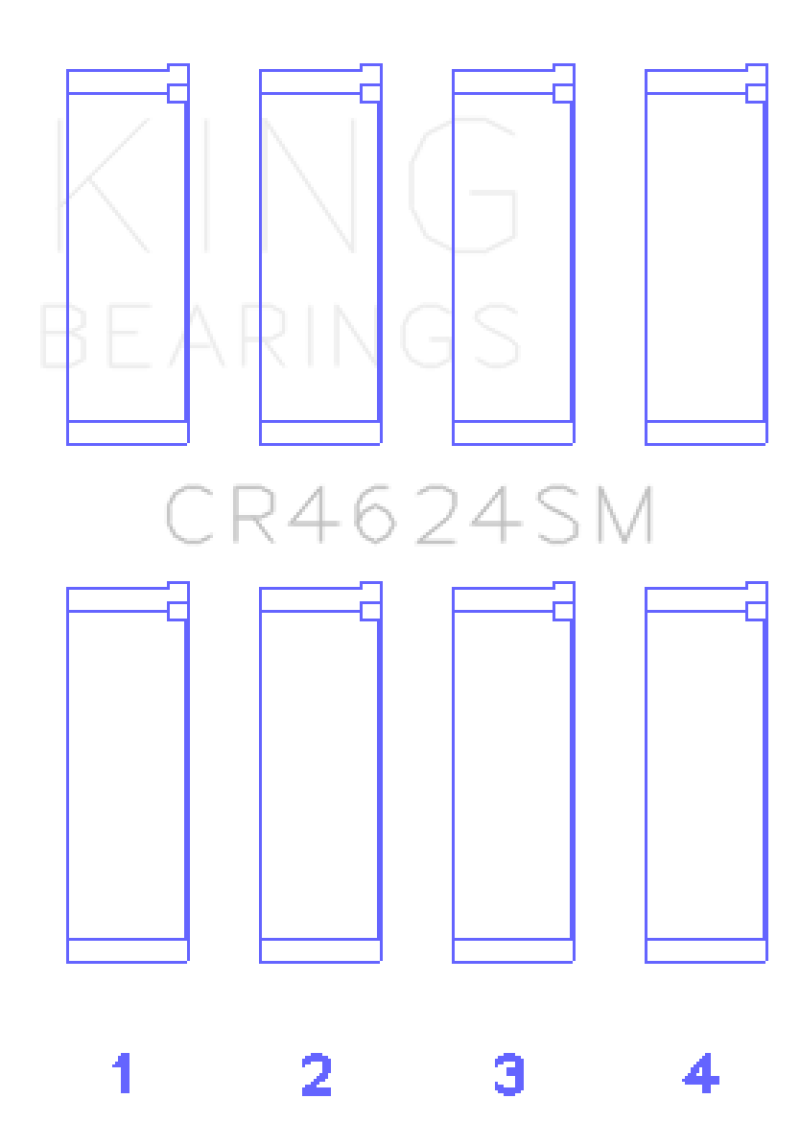 King Hyundai G4KE / G4KC (Size +0.5) Rod Bearings (Set of 4)