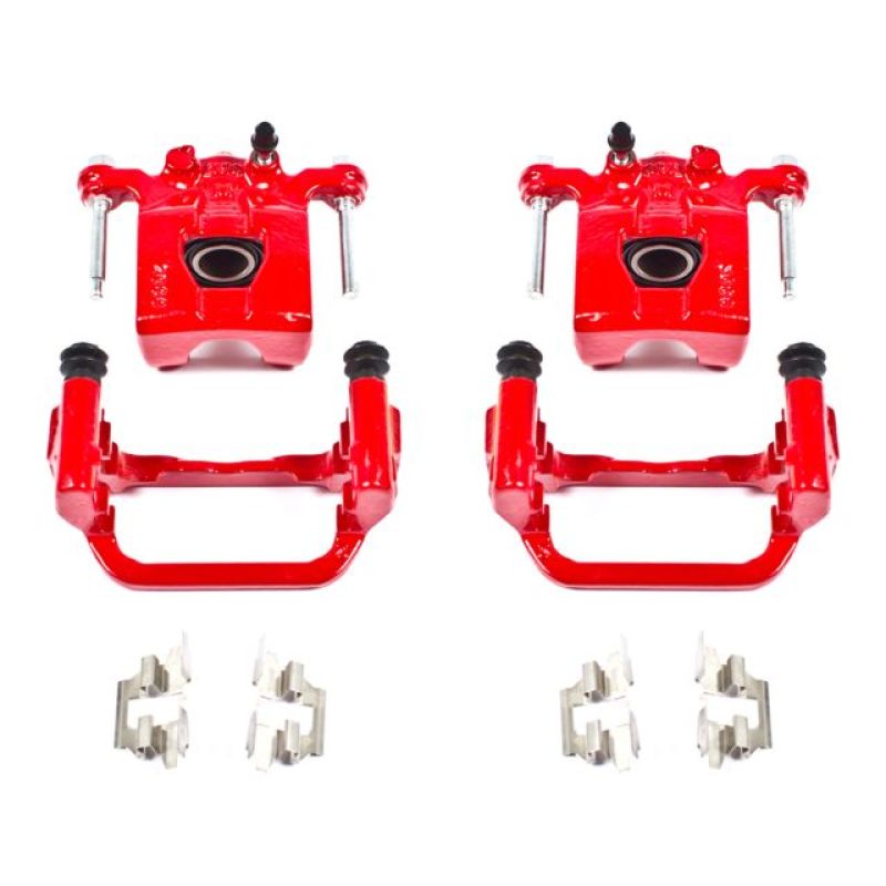 Power Stop 07-12 Nissan Altima Rear Red Calipers w/Brackets - Pair