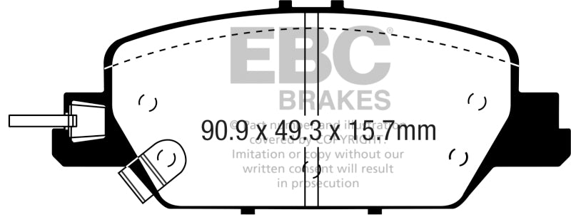 EBC 2017+ Honda CR-V 1.5L Turbo Yellowstuff Rear Brake Pads