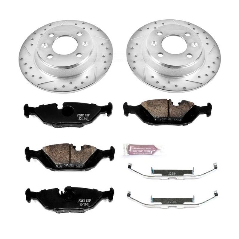 Power Stop 88-93 Saab 900 Rear Z23 Evolution Sport Brake Kit