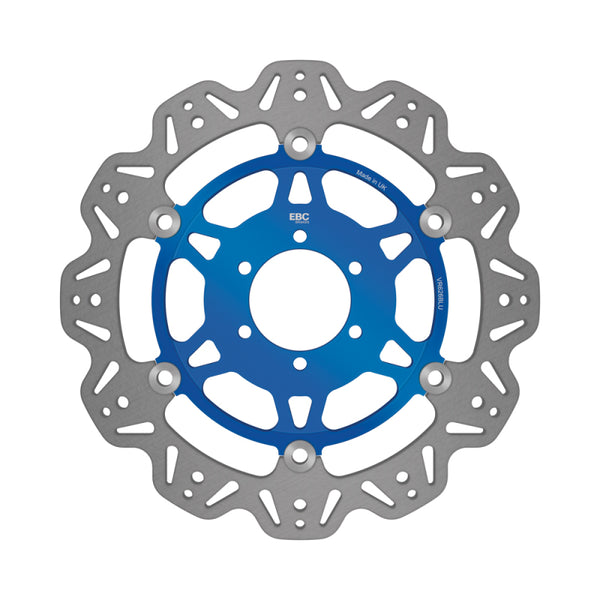 EBC 07-08 Ducati Monster 400 ie Japan Front Left/Right Vee Floating Blue Rotor