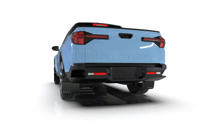 Rally Armor 2022 Hyundai Santa Cruz Black Mud Flap Light w/ Blue Logo