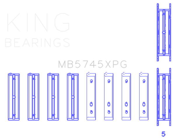 King Subaru FA20 FB20 - (Size STD) Performance Tri-Metal Main Bearing Set