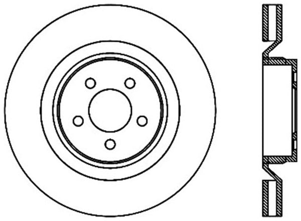 StopTech SportStop 06-09 Chrysler SRT-8 Front Left Drilled & Slotted Rotor