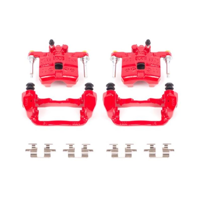 Power Stop 98-03 Subaru Forester Rear Red Calipers w/Brackets - Pair