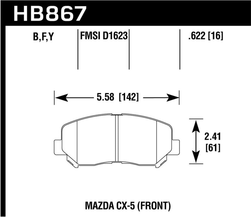 Hawk 13-16 Mazda CX-5 HPS 5.0 Front Brake Pads