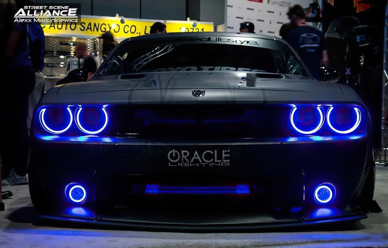 Oracle 08-14 Dodge Challenger Dynamic Surface Mount Headlight/Fog Light Halo Kit COMBO - ColorSHIFT