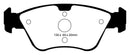 EBC 03-08 Chrysler Crossfire 3.2 Redstuff Front Brake Pads