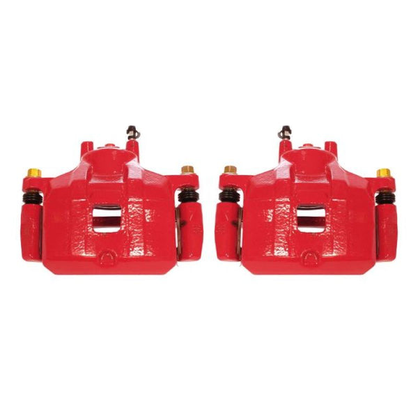 Power Stop 08-17 Mitsubishi Lancer Front Red Calipers w/Brackets - Pair