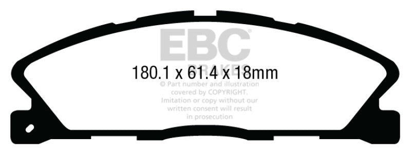EBC 13+ Ford Taurus 3.5 Twin Turbo SHO Greenstuff Front Brake Pads