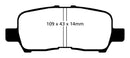 EBC 05-09 Buick Allure (Canada) 3.6 Yellowstuff Rear Brake Pads
