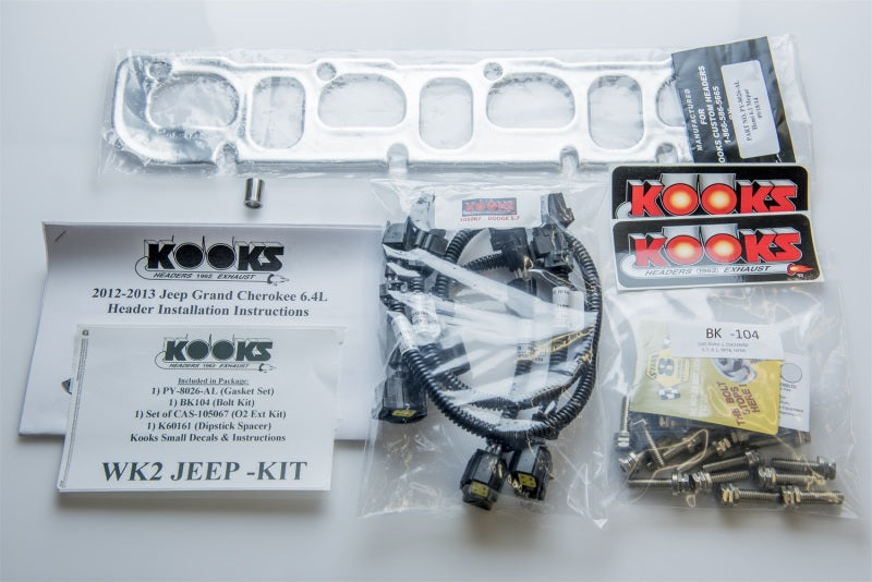 Kooks 2012+ WK2 Jeep Grand Cherokee SRT8 6.4L 1-7/8in x 3in SS Long Tube Headers - Cat SS Conn Pipe