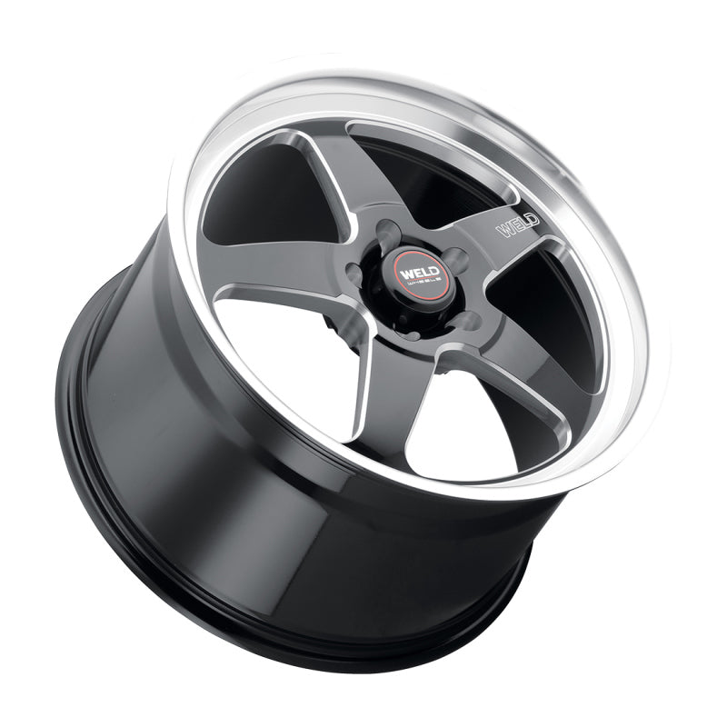 Weld 20x9.5 Ventura 6 6x135 ET28 BS6.375 Gloss BLK MIL DIA 87.1