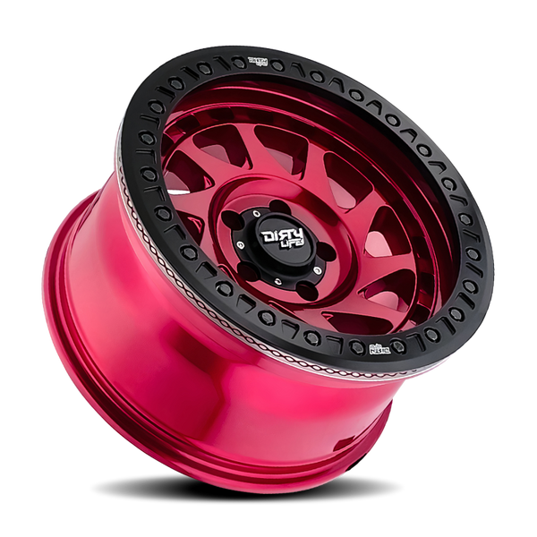 Dirty Life 9313 Enigma Race 17x9 / 5x127 BP / -12mm Offset / 78.1mm Hub Crimson Candy Red Wheel