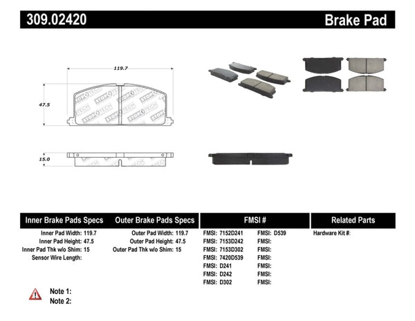 StopTech Performance Brake Pads