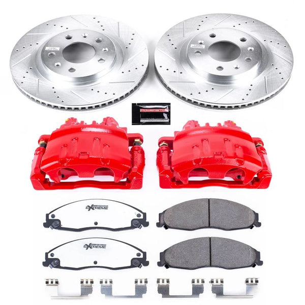 Power Stop 03-07 Cadillac CTS Front Z26 Street Warrior Brake Kit w/Calipers