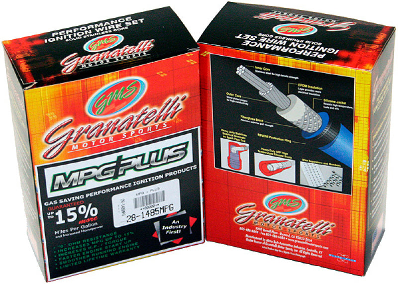 Granatelli 10-14 Ford 6.2L (Incl. Raptor) Wire Set w/Inserts/Blk Hi-Temp Silicone Jacket