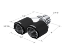 MBRP Universal Carbon Fiber Dual Tip 3.5in OD/2.5in Inlet